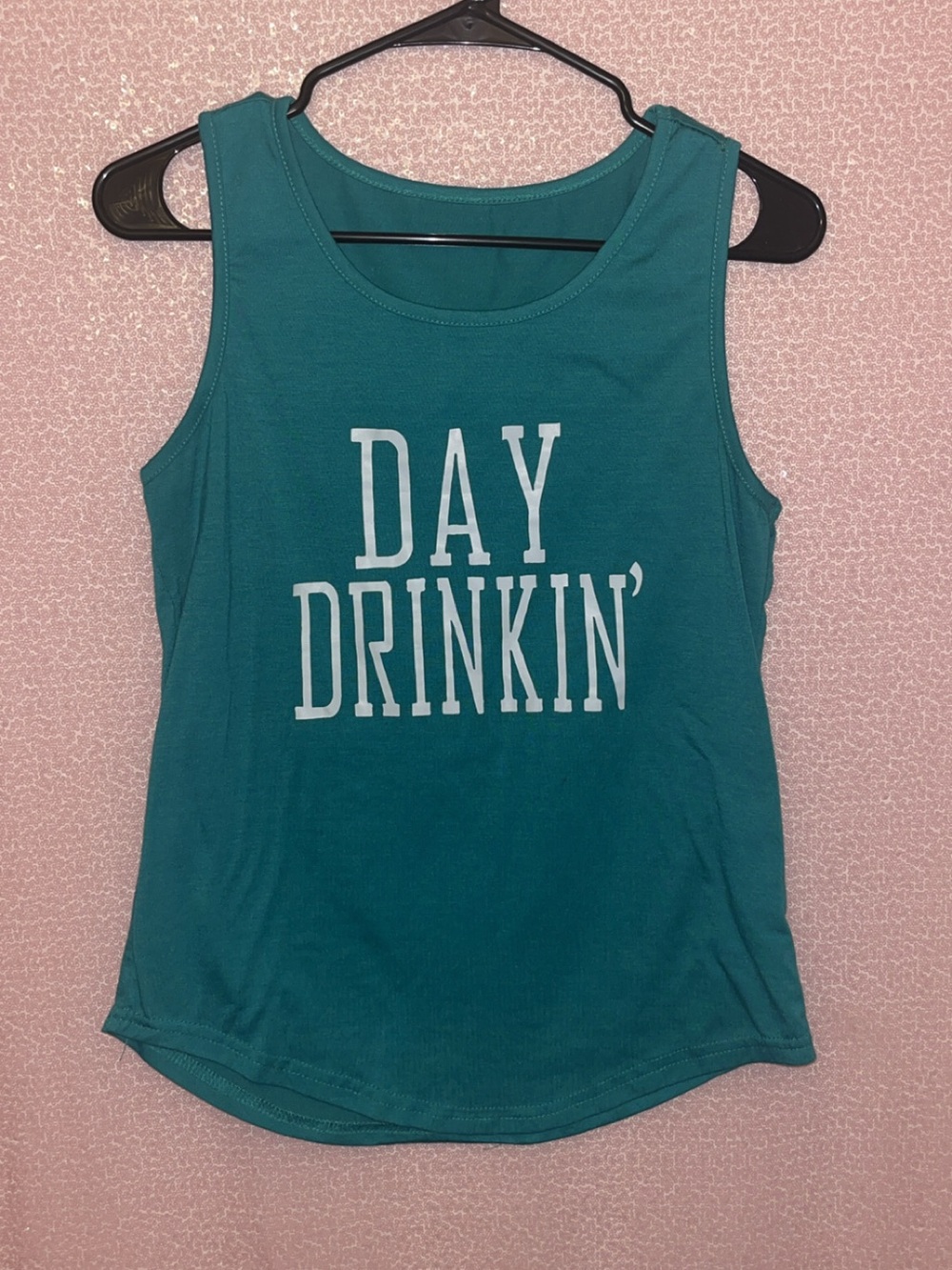 SHEIN Teal 'DAY DRINKIN'' Women's Graphic Tank